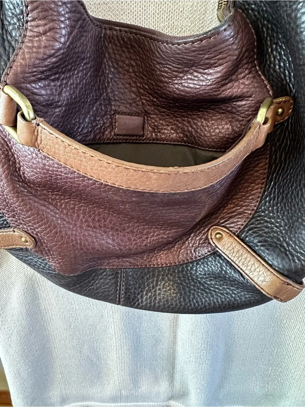 Cole Haan Pebbled Leather Shoulder Hobo Bag